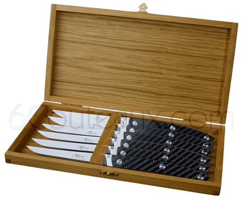 HIGH-TECH Jean-Philip Orfvre Le Thiers knives, Box 6 Le Thiers STAINLESS STEEL / CARBON steak knives
