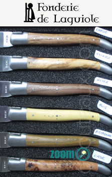 Fonderie de Laguiole, Coffret 6 couteaux laguiole manches bois prcieux