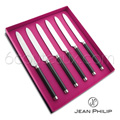 CARBONE 1924 DESIGN - Box of 6 table knives Jean-Philip Goldsmith - forged stainless steel blades 