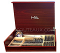 Jean-Philip Goldsmith BAGUETTE - Woodden box Cutlery Set of 49 pieces BRIGHT 18/10 stainless steel 
