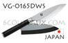 Couteau professionnel japonais KAI s�rie SHUN PRO  couteau DEBA VG-0165D - lame asym�trique  livr� avec son �tui de protection en bois lame 16,5cm - manche 12.2cm