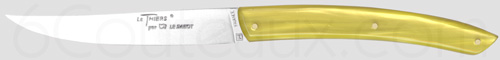 Au Sabot knives, Boxes LE THIERS colored plexi handle steak knives lemon yellow