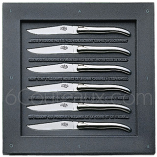 Couteaux Forge de Laguiole, Coffret 6 couteaux de table inox Philippe STARCK