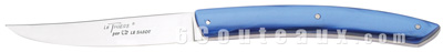 Au Sabot knives, Boxes LE THIERS colored plexi handle steak knives blue