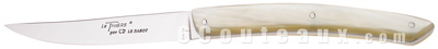 Au Sabot knives, Boxes LE THIERS colored plexi handle steak knives champagne