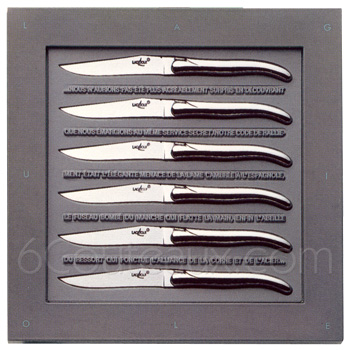 Forge de Laguiole knives, Box 6 stainless steel steak knives Philippe STARCK 