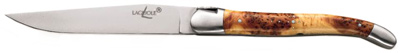 Forge de Laguiole knives, Box 6 juniper steak knives, stainless steel bolsters