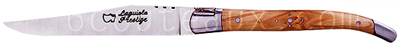 Couteaux Au Sabot, Coffrets couteaux Laguiole de table manche olivier, mitres inox satin