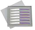 Box with 6 Forge de Laguiole MAUVE handle knives designer : Studio Design W. from Wilmotte and Associated study