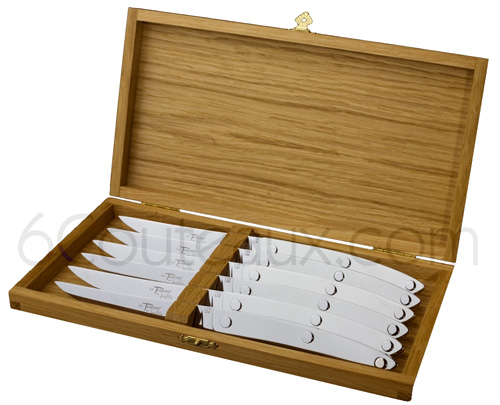 Couteaux HIGH-TECH Le Thiers Jean-Philip Orfvre, Coffret 6 couteaux Le Thiers de table INOX Brillant