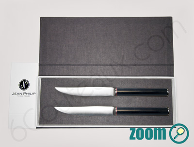 Set of 2 knives Ebony Jean-Philip Goldsmith Steak knives Ebony french DESIGN flatware