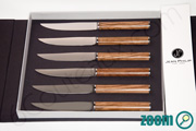 SIGNATURE Collection Jean-Philip Orfï¿½vre - Box of 6 steak knives Olive handles 