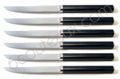 Collection SIGNATURE Jean-Philip Orf�vre - Coffret de 6 couteaux � steak manches �b�ne 