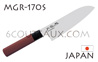 Couteau traditionnel japonais KAI sï¿½rie SEKI MAGOROKU Red Wood - couteau SANTOKU 