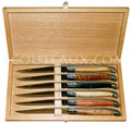 Coffret de 6 couteaux Laguiole Multi-bois - coutellerie Arto pour 6Couteaux.com