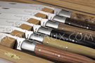 version BRILLANT: Coffret de 6 couteaux Laguiole Multi-bois - coutellerie Arto pour 6Couteaux.com