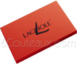 Coffret cadeau 6 couteaux de table Forge de Laguiole manche bois pr�cieux  mitres et lame inox SATIN 