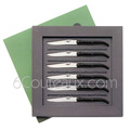 Coffret cadeau 6 couteaux de table Forge de Laguiole manche pointe de corne NOIRE - designer : Philippe STARCK 