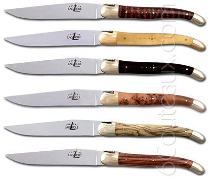 Forge de Laguiole knives, unalterable bright brass bolsters