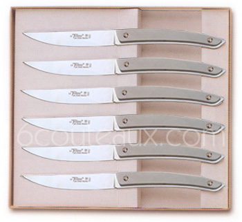 HIGH-TECH Claude Dozorme Le Thiers knives, Box 6 Le Thiers steak knives