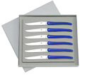 Box with 6 Forge de Laguiole BLUE handle knives designer : Studio Design W. from Wilmotte and Associated study