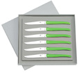 Box with 6 Forge de Laguiole GREEN handle knives designer : Studio Design W. from Wilmotte and Associated study