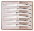 Coffret cadeau de 6 couteaux LE THIERS Claude Dozorme acier inoxydable brillant monobloc  Convient pour lave-vaisselle