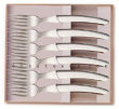Coffret cadeau de 6 fourchettes LE THIERS Claude Dozorme acier inoxydable brillant monobloc  Convient pour lave-vaisselle